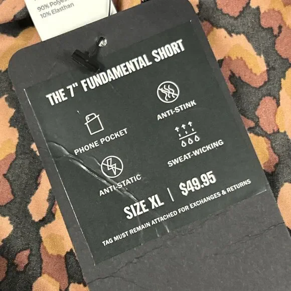 Fabletics Mens XL The 7" Fundamental Shorts Unlined Pockets Stretch New - Picture 4 of 8